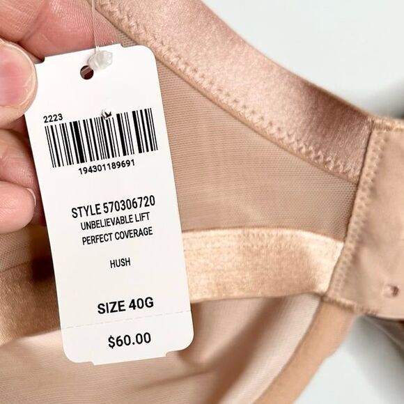 Soma Unbelievable Lift Perfect Coverage Underwire Bra Plus Size 40G NEW NWT - Picture 9 of 9